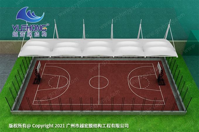 籃球場膜結構頂棚